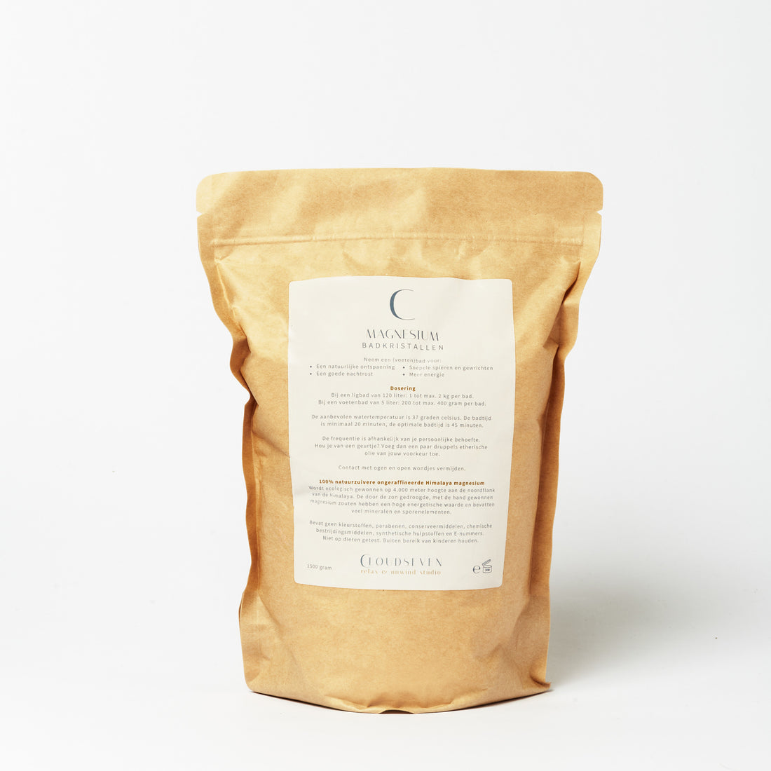 Cloudseven – Magnesium badkristallen 1,5 KG