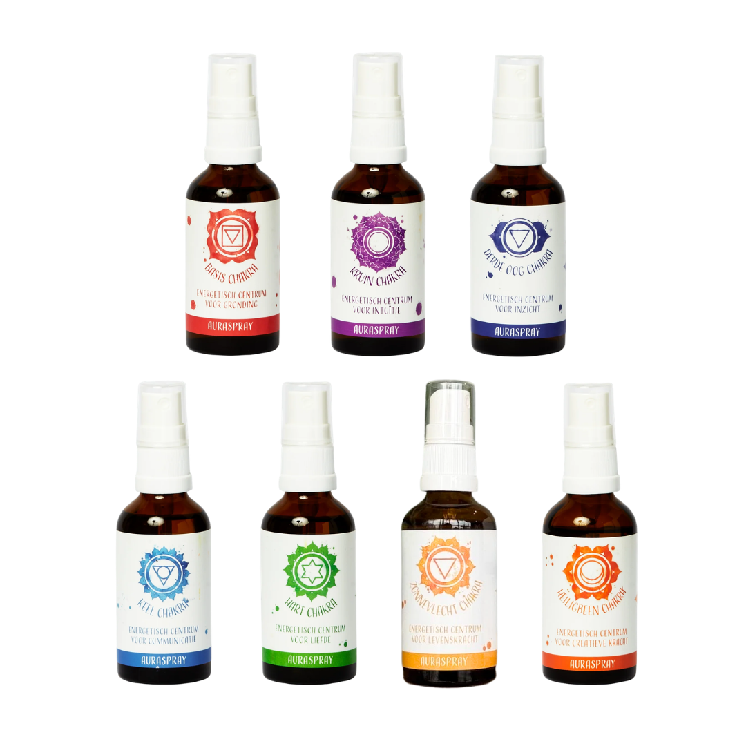De Groene Linde - Auraspray Set Chakra Lijn 7x50 ml