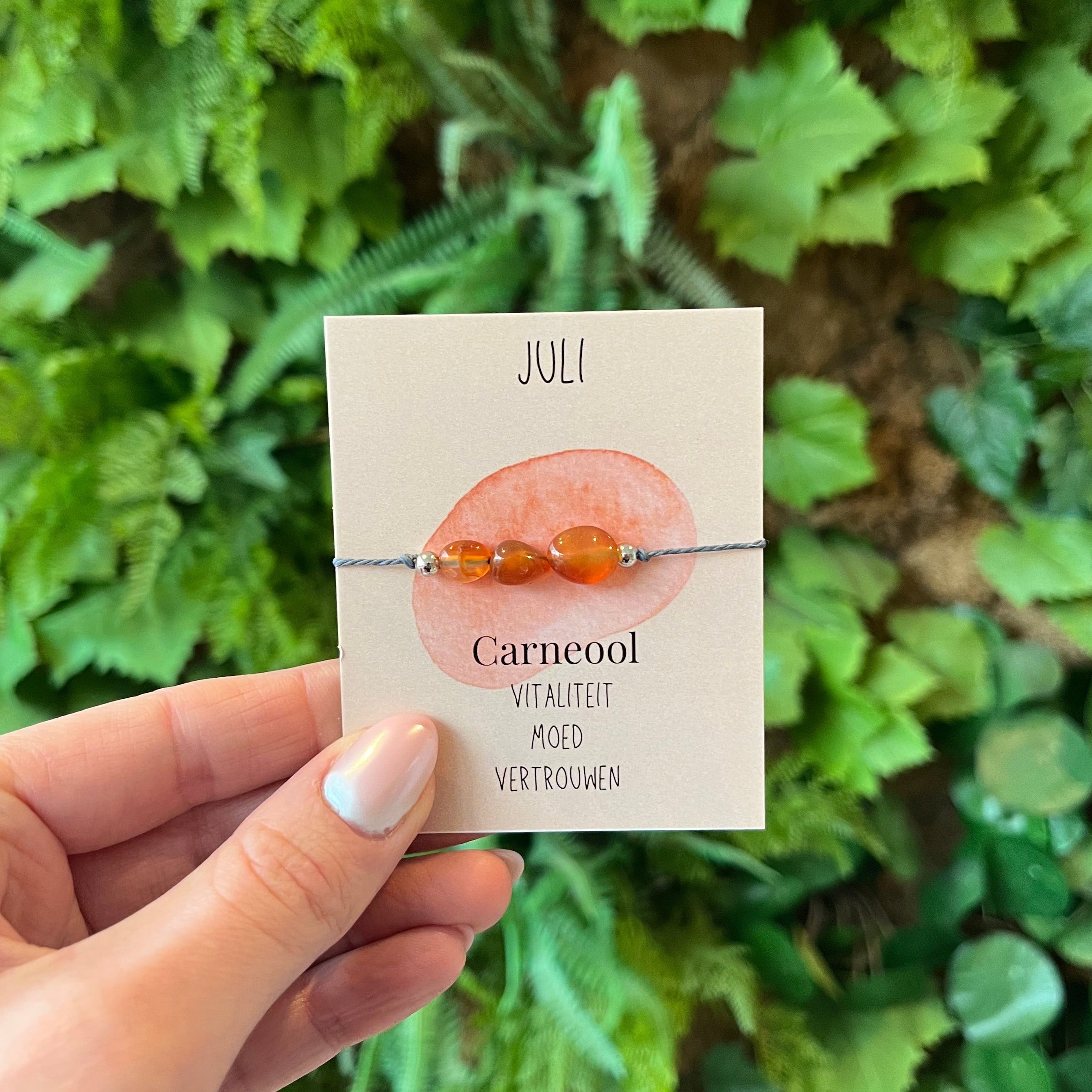 Maandarmband Juli - Carneool