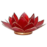 Lotus waxinelichthouder rood