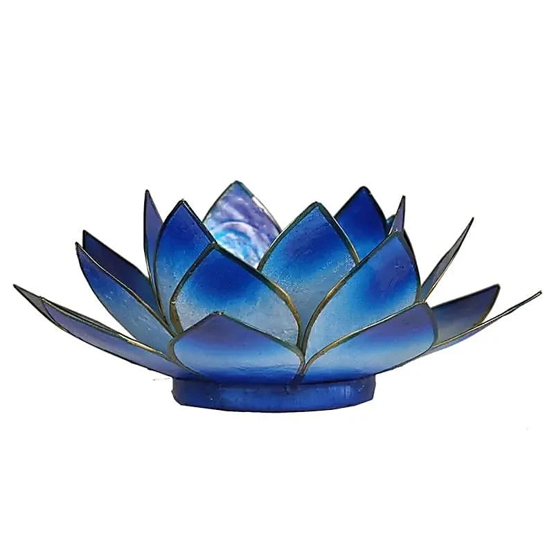 Lotus Waxinelichthouder - Blauw Tweekleurig