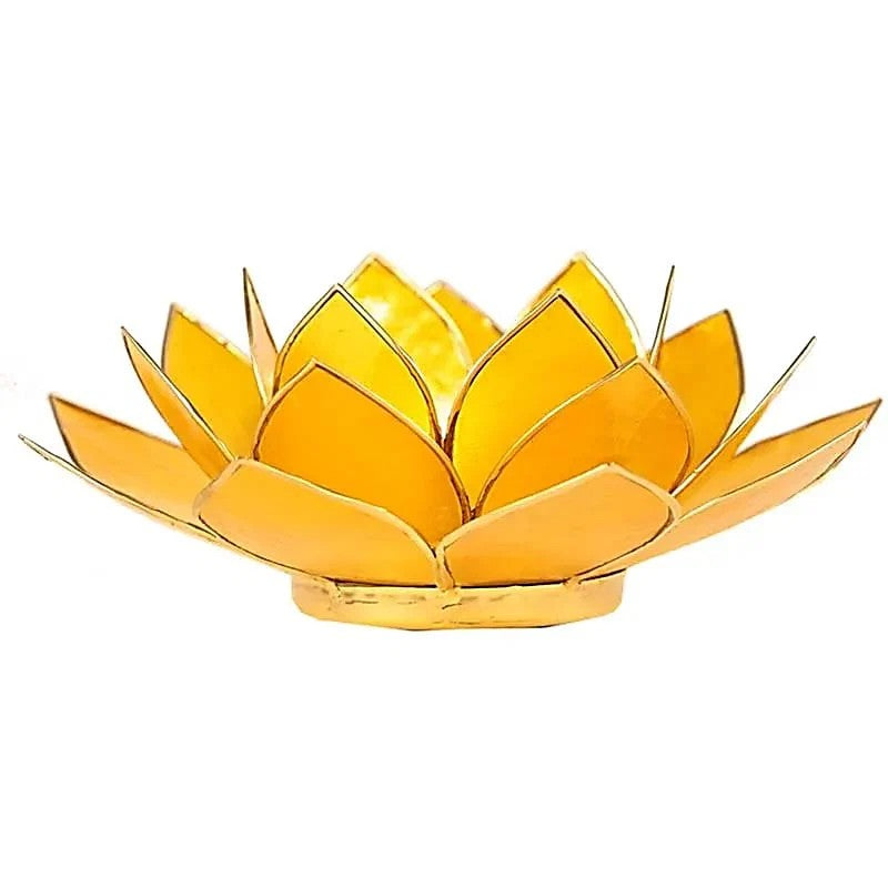 Lotus Waxinelichthouder - Geel