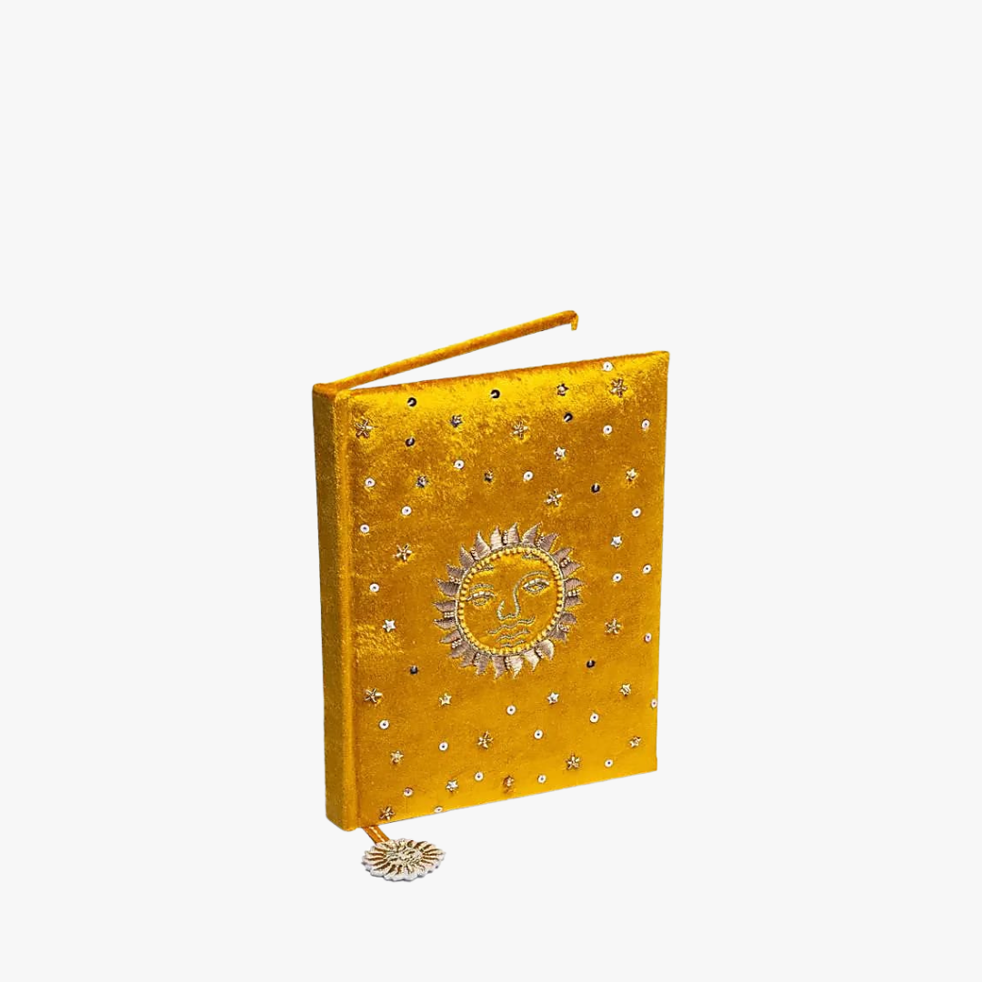 Notitieboek Fluweel Geel - Zon